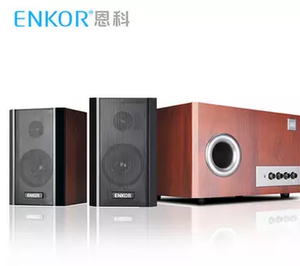 enkor s2850恩科多媒体台式电脑音响2.1木质超重低音炮笔记本音箱